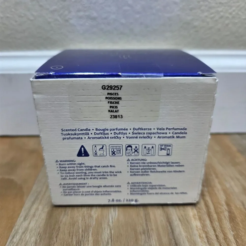 🩵NIB PartyLite Pisces Celestial Lights 7.8oz Scented Candle